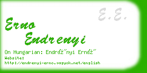 erno endrenyi business card